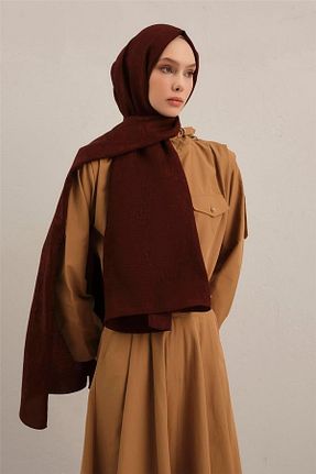 شال زرشکی زنانه پنبه ای Armine - کد 932730346