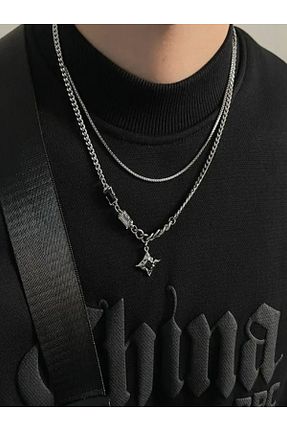 گردنبند جواهر طوسی زنانه شیشه MK AKSESUAR - کد 939724213