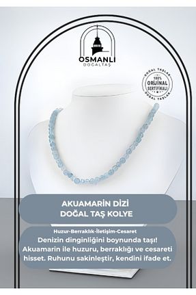 گردنبند جواهر آبی زنانه سنگ OSMANLI DOĞAL TAŞ - کد 665719423