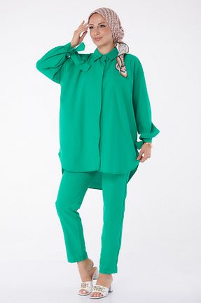 ست بالاتنه و پائین تنه سبز زنانه بافتنی TOFİSA - کد 939867095