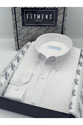 پیراهن سفید مردانه Relaxed Fitmens - کد 378769118