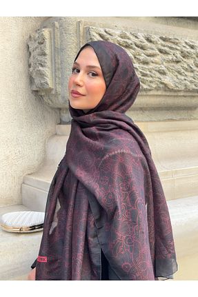 شال مشکی زنانه پنبه ای Mira İpek - کد 938836787