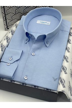 پیراهن آبی مردانه Relaxed Fitmens - کد 378776561