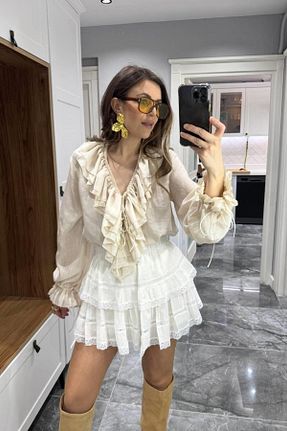 بلوز رنگی زنانه ساده Banu Angay - کد 939760030