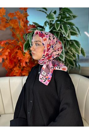 روسری صورتی پنبه ای Oxygen Scarfs - کد 939754006