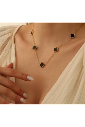 گردنبند جواهر مشکی زنانه فلزی HND collection - کد 930548288