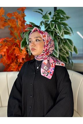روسری صورتی پنبه ای Oxygen Scarfs - کد 939754006