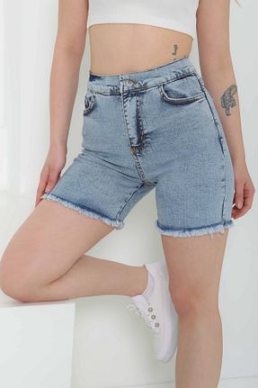 شلوارک و برمودا رنگی زنانه پلی استر TOFİSA - کد 939748873