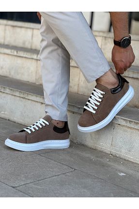 کفش اسنیکر بژ مردانه بند دار cimes sport - کد 935461877