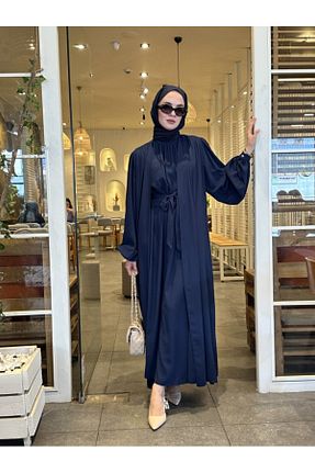 کافتان و کیمونو حجاب سرمه ای زنانه بافتنی NS Moda - کد 939828781