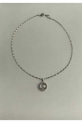 گردنبند استیل ( فولاد ) طوسی زنانه استیل (فولاد) ElifTakı - کد 939780856