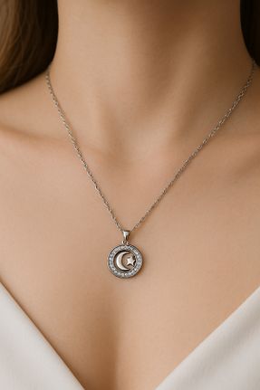 گردنبند استیل ( فولاد ) طوسی زنانه استیل (فولاد) ElifTakı - کد 939780856