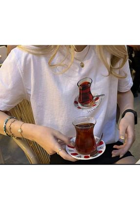 تیشرت سفید زنانه اورسایز NO 601 - کد 939715975