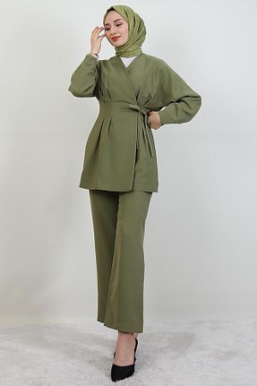 ست بالاتنه و پائین تنه حجاب رنگی زنانه سایز بزرگ giz astore - کد 939776793
