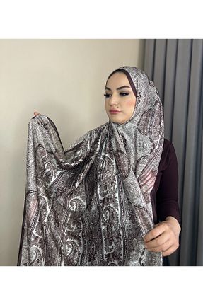 شال قهوه ای زنانه پنبه ای NEDEFİT - کد 939790013