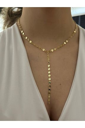 گردنبند استیل ( فولاد ) طلائی استیل (فولاد) MyladyAccessoriess - کد 939817802