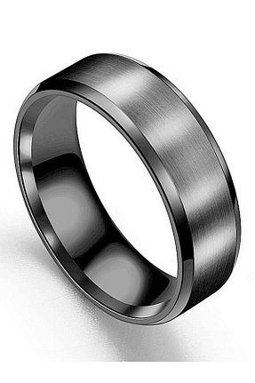 انگشتر استیل (فولاد) مشکی زنانه استیل ضد زنگ Takı Dükkanı - کد 347244018