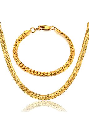 گردنبند استیل ( فولاد ) زرد مردانه استیل ضد زنگ Takı Dükkanı - کد 302247365