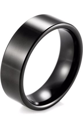 انگشتر استیل (فولاد) مشکی زنانه استیل ضد زنگ Takı Dükkanı - کد 347182143