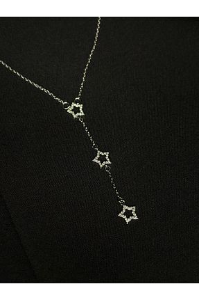 گردنبند استیل ( فولاد ) طوسی زنانه استیل ضد زنگ SEYA - کد 939831565