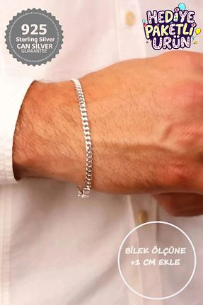 دستبند نقره مردانه 925 عیار CAN SİLVER - کد 256824862