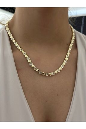 گردنبند استیل ( فولاد ) طلائی استیل (فولاد) MyladyAccessoriess - کد 939820330
