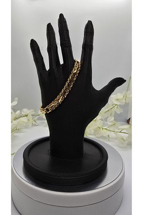 دستبند استیل (فولاد) زرد زنانه روکش طلا michelle takı zerafetin yeni adresi - کد 939824513