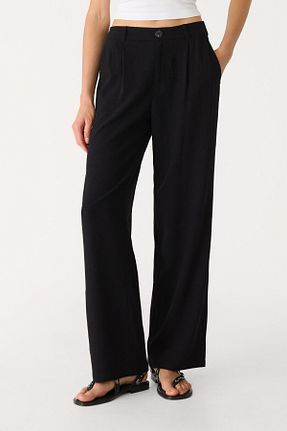 شلوار مشکی زنانه ویسکون Stradivarius - کد 939853738