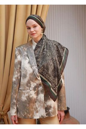 شال قهوه ای زنانه پنبه ای MODA - کد 939836158