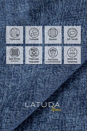 کاور مبل آبی Şönil Latuda Home - کد 904712017