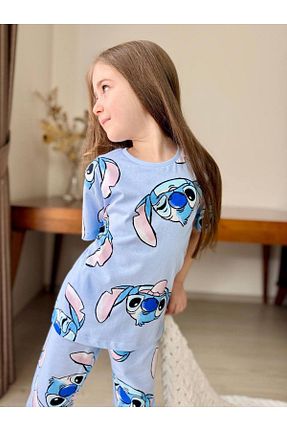 ست لباس راحتی آبی بچه گانه چاپی FYONCH - کد 939985902