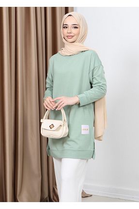 تونیک حجاب فیروزه ای زنانه پلی استر FABİMOD - کد 801447298