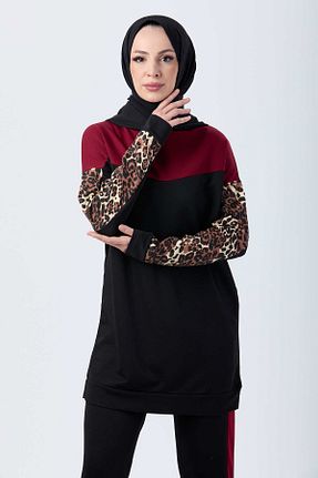 ست بالاتنه و پائین تنه حجاب زرشکی زنانه رگولار TOFİSA - کد 792882923