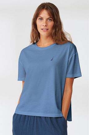 تیشرت آبی زنانه رگولار Nautica - کد 939930982