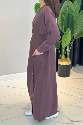 لباس حجاب قهوه ای زنانه رگولار Ceremony - کد 939938705