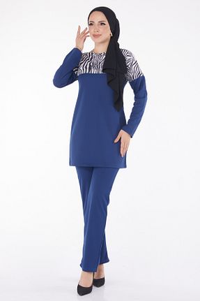 ست گرمکن سرمه ای زنانه پلی استر TOFİSA - کد 837734141