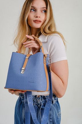 کیف دوشی آبی زنانه چرم مصنوعی Just Polo - کد 939936252