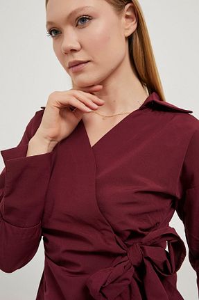 بلوز زرشکی زنانه ساده Arma Life - کد 939951604