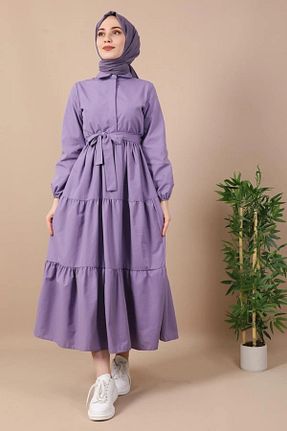 لباس حجاب بنفش زنانه رگولار Giza Giyim - کد 230355028