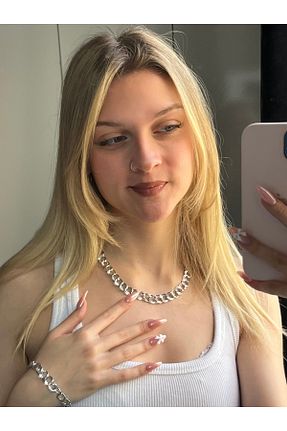 گردنبند جواهر طوسی زنانه برنجی MOD10 - کد 939947272