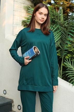 ست گرمکن حجاب سبز زنانه رگولار TOFİSA - کد 808236571