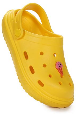 دمپائی زرد بچه گانه چرم مصنوعی Kiko Kids - کد 771788311