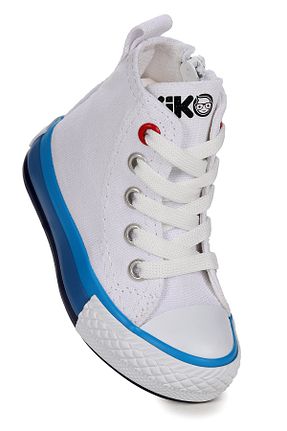 کفش اسنیکر سفید بچه گانه بند دار Kiko Kids - کد 839387248