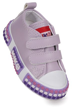 کفش اسنیکر بنفش بچه گانه چسبی Kiko Kids - کد 848127772