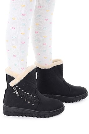 بوت / نیم بوت مشکی بچه گانه چرم مصنوعی Kiko Kids - کد 863886518