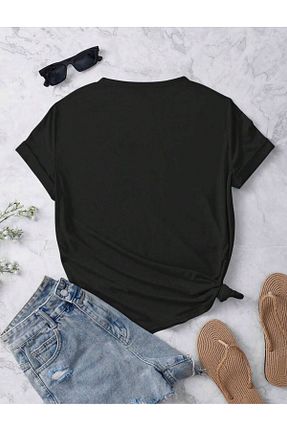 تیشرت مشکی زنانه Relaxed caddekombin - کد 939984250