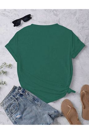 تیشرت سبز زنانه Relaxed caddekombin - کد 939983911