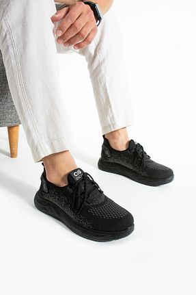 کفش اسنیکر مشکی مردانه بند دار Moppy - کد 938095885