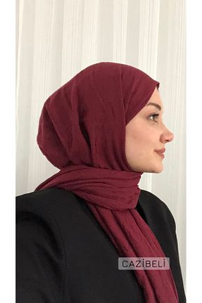 شال زرشکی زنانه Cazibeli - کد 927086599