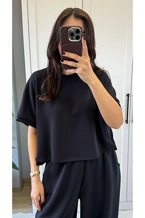 ست بالاتنه و پائین تنه مشکی زنانه بافتنی laviels - کد 939998658